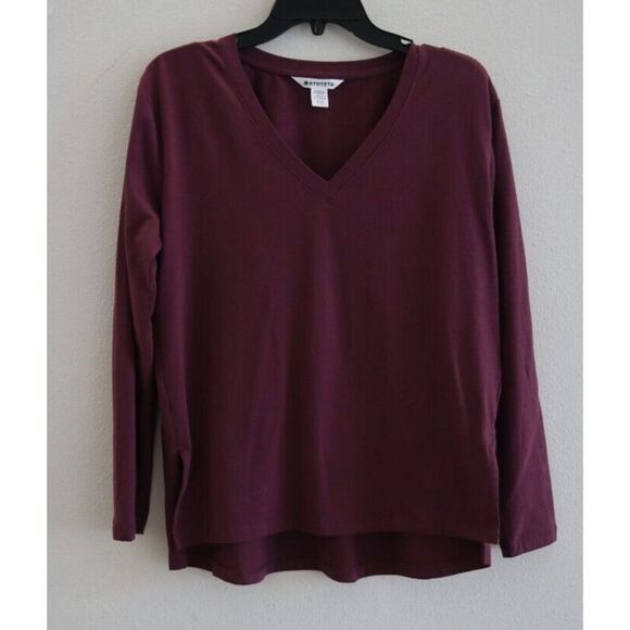 Athleta Women's Sz Small Purple Renew Seamless Long Sleeve V-Neck Shirt - Picture 1 of 8